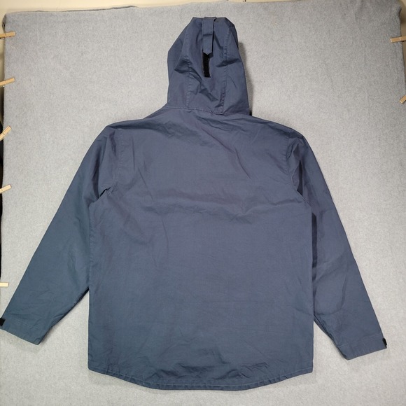 Line Of Trade Jacket Men Large Blue Portland Rain Coat‎ Hooded Full Zip Outdoors - Picture 7 of 9
